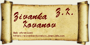 Živanka Kovanov vizit kartica